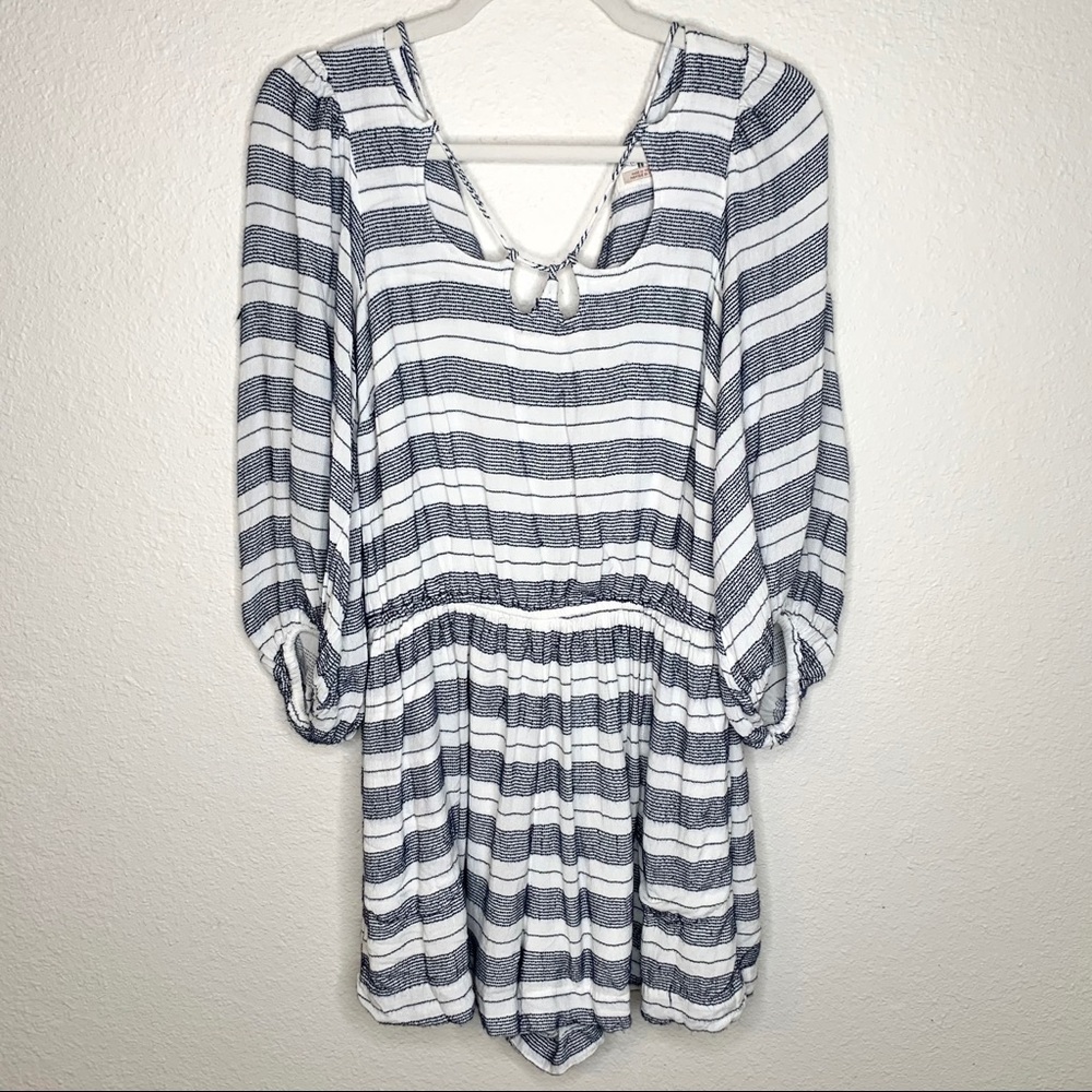 Holding horses anthro romper stripes back tie